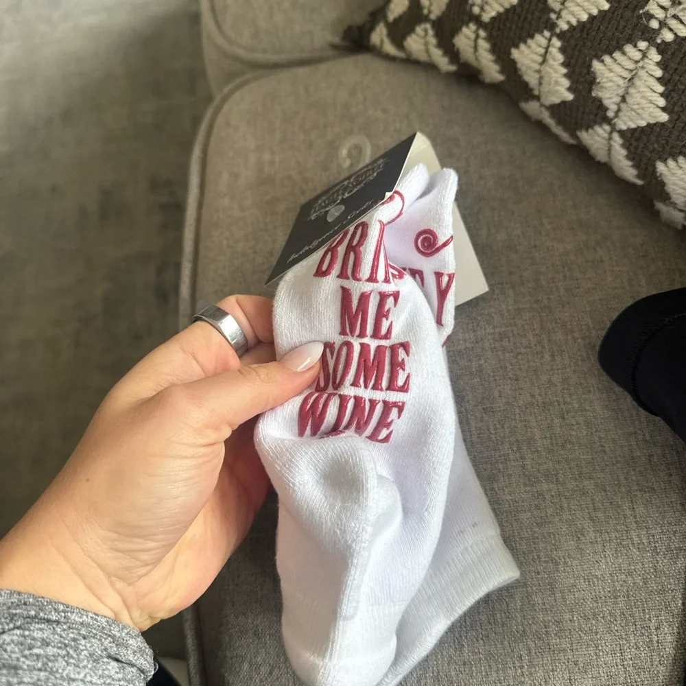 Haute Soiree Socks - “If You Can Read This, Bring Me Some” - One Size NWT